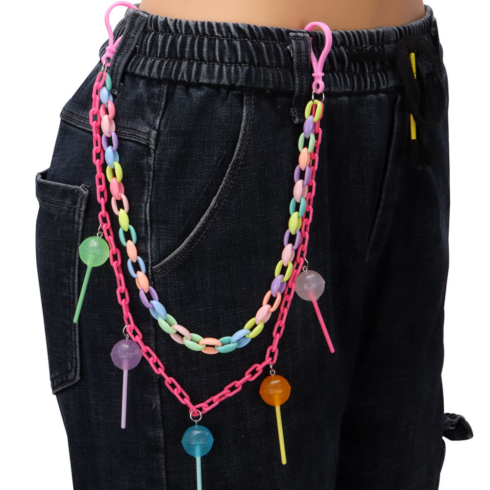 Audio Music Lollipop - Colorful Lollipop Heart Flower Pendant Acrylic