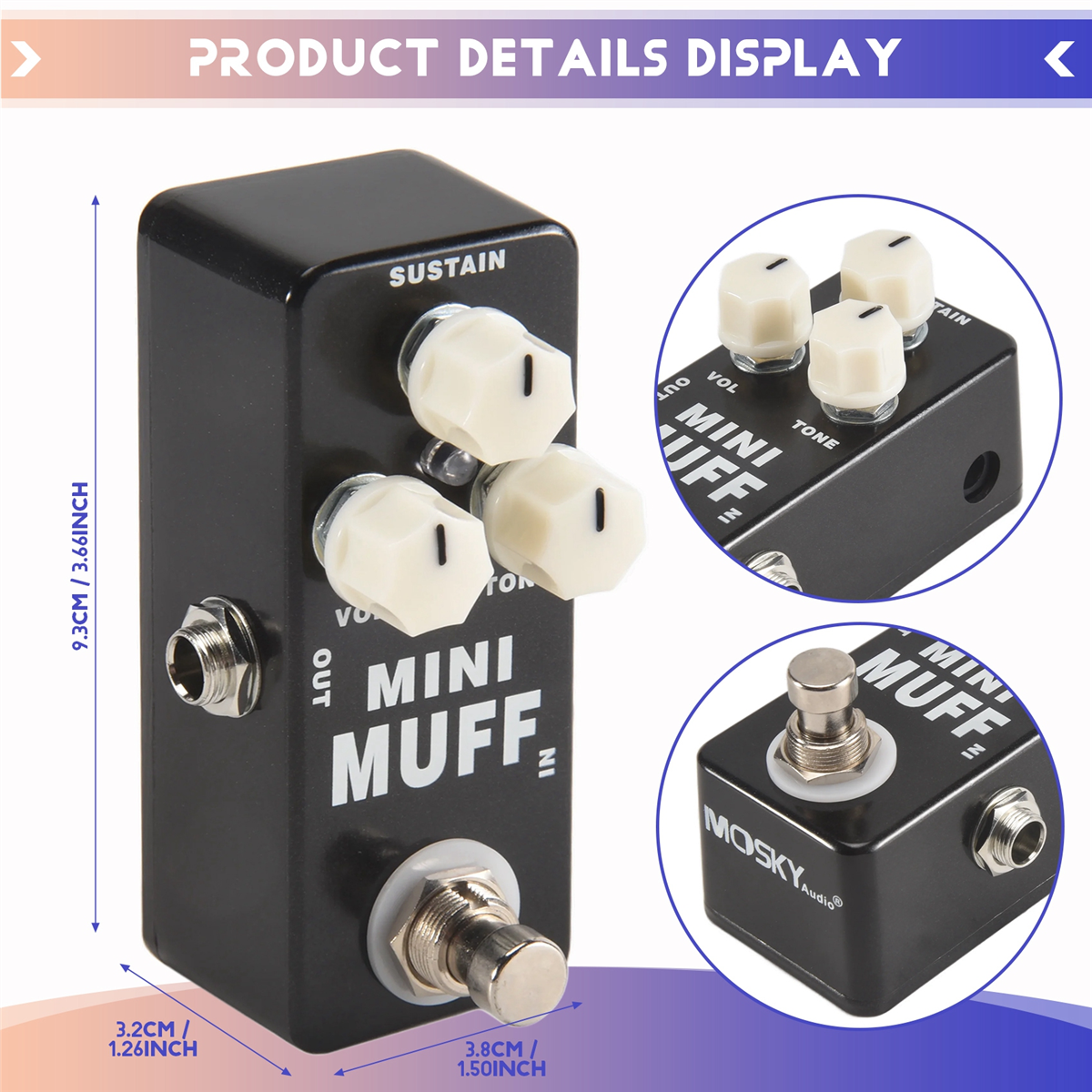 L67A Pro MOSKY Mini Muff Fuzz  - Looper Pedal Guitar ulasan dan harga
