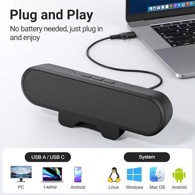 Portable Clip-on USB Soundbar  - Audio Music Online ulasan dan harga