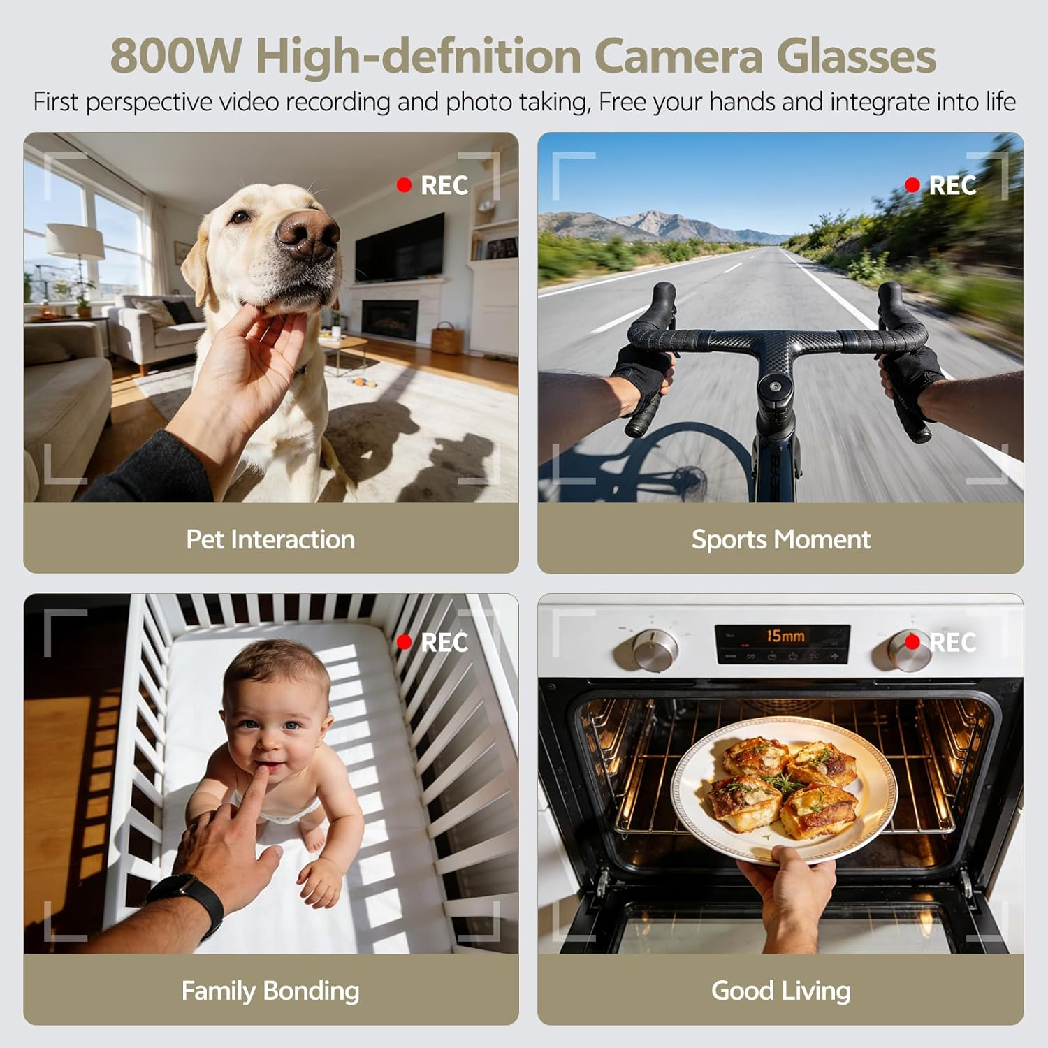 2026 New Camera Glasses 1080P  - Audio Music To Video Ai ulasan dan harga