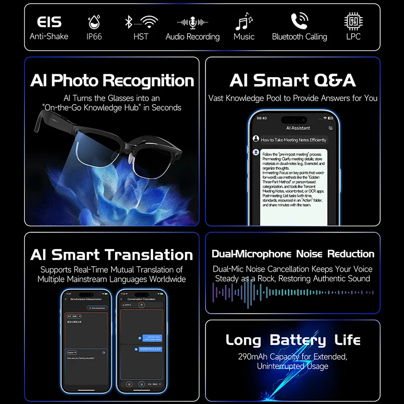 Smart Camera Glasses Photo and - Audio Music To Video Ai ulasan dan harga