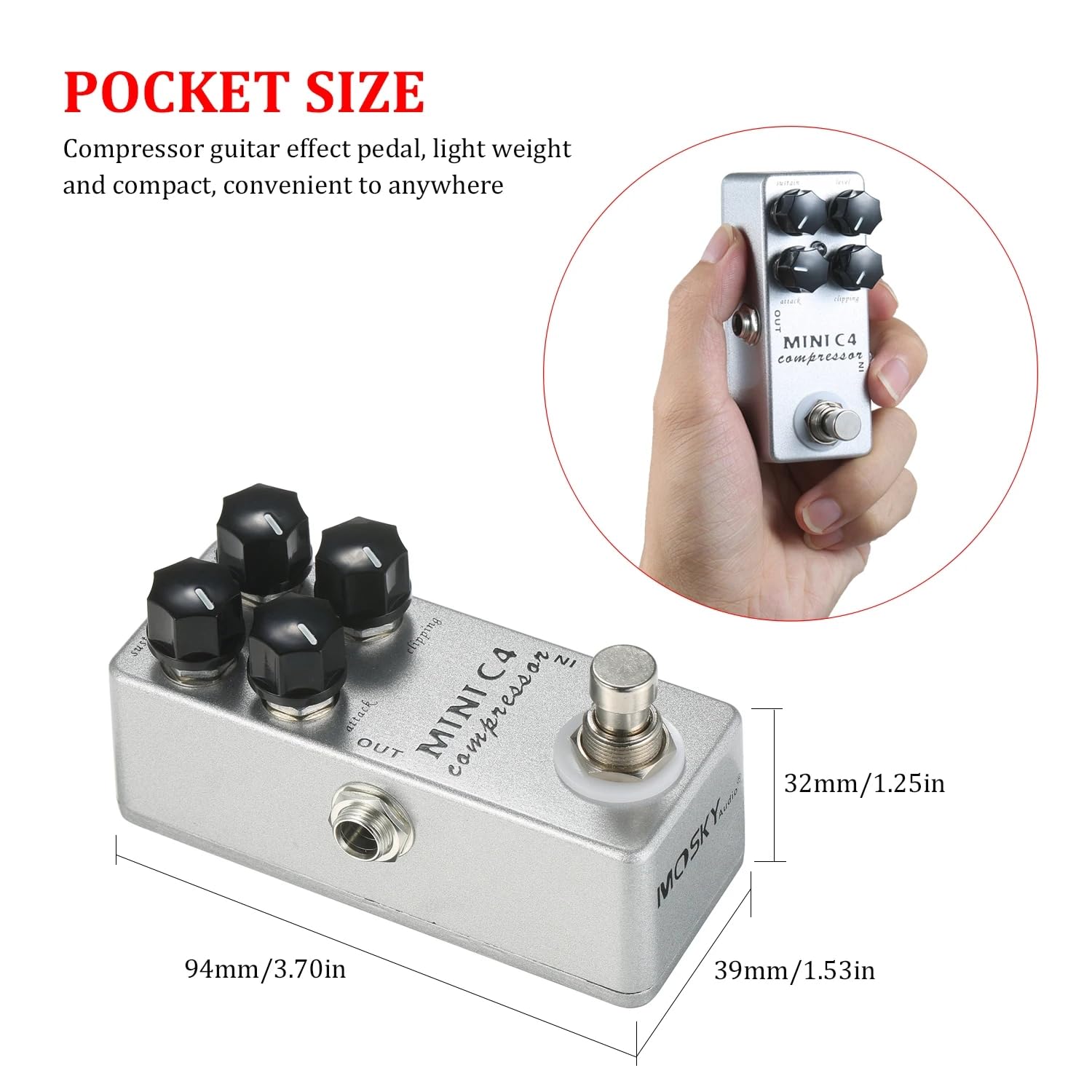 Mosky MINI C4 Dynamic Compress - Looper Pedal Guitar ulasan dan harga