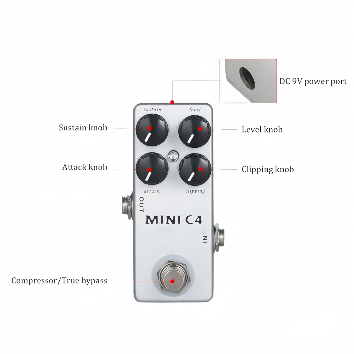 Mosky MINI C4 Dynamic Compress - Looper Pedal Guitar ulasan dan harga