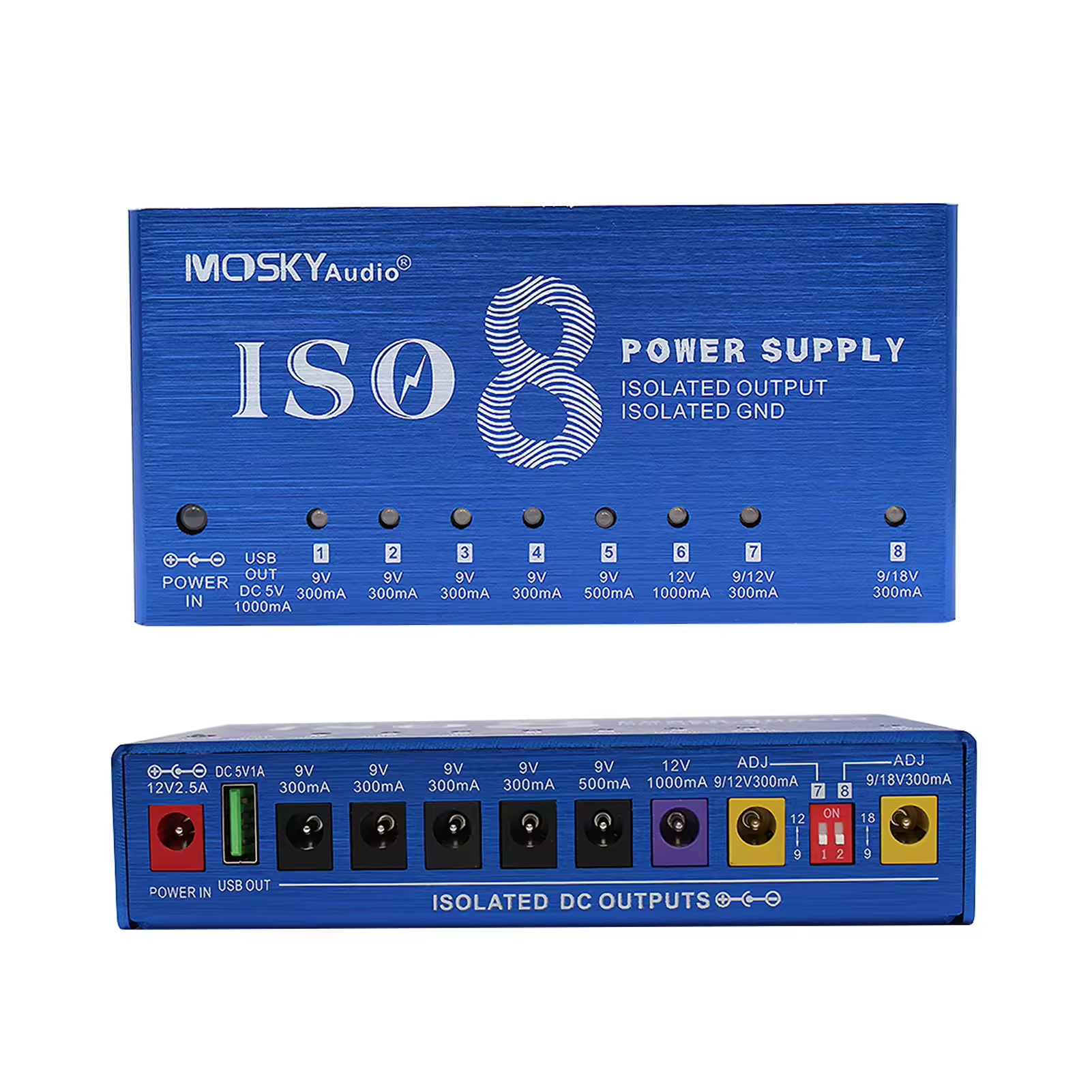 MOSKY ISO-8 Pedal Power Supply - Looper Pedal Guitar ulasan dan harga