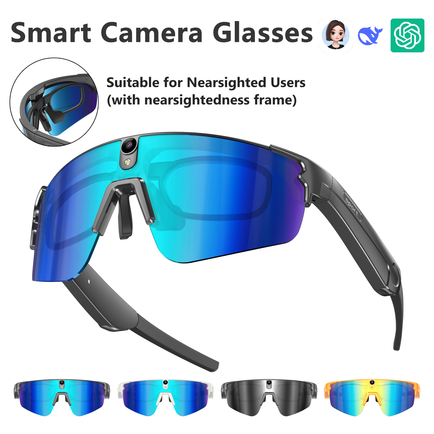 L805 AI Smart Glasses With 800 - Audio Music To Video Ai ulasan dan harga