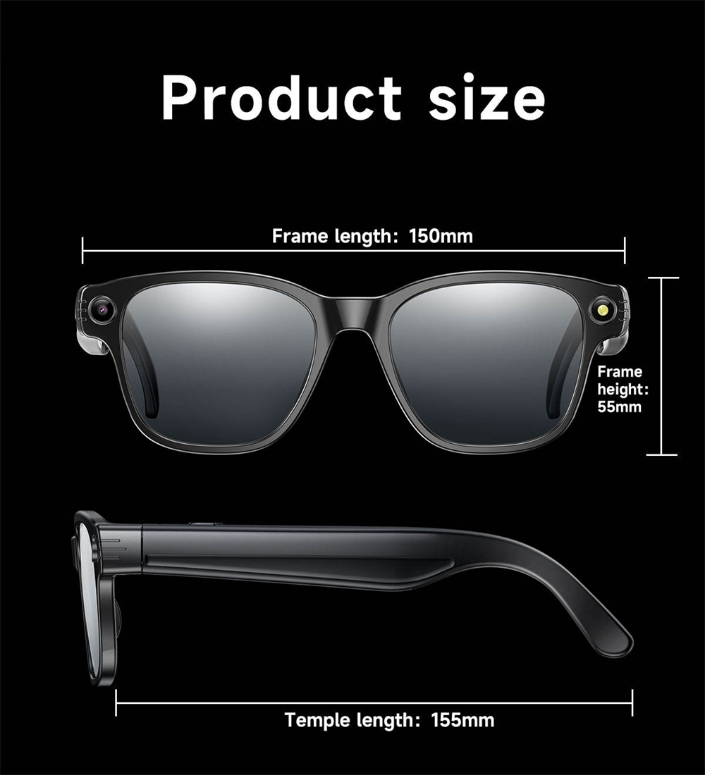 New L801 Smart Glasses 8MP 4K  - Audio Music To Video Ai ulasan dan harga