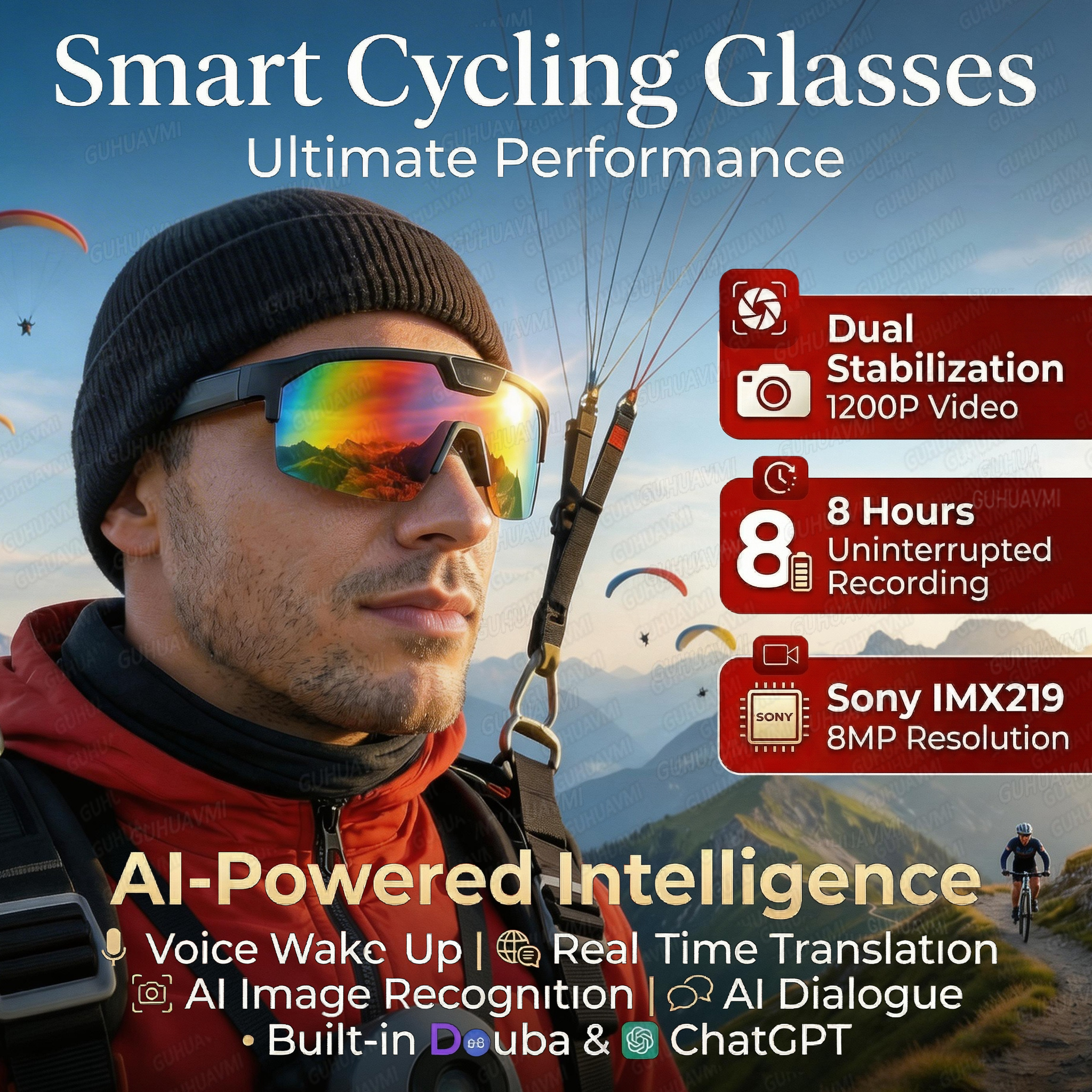 2026 New AI Smart Sports Glass - Audio Music To Video Ai ulasan dan harga
