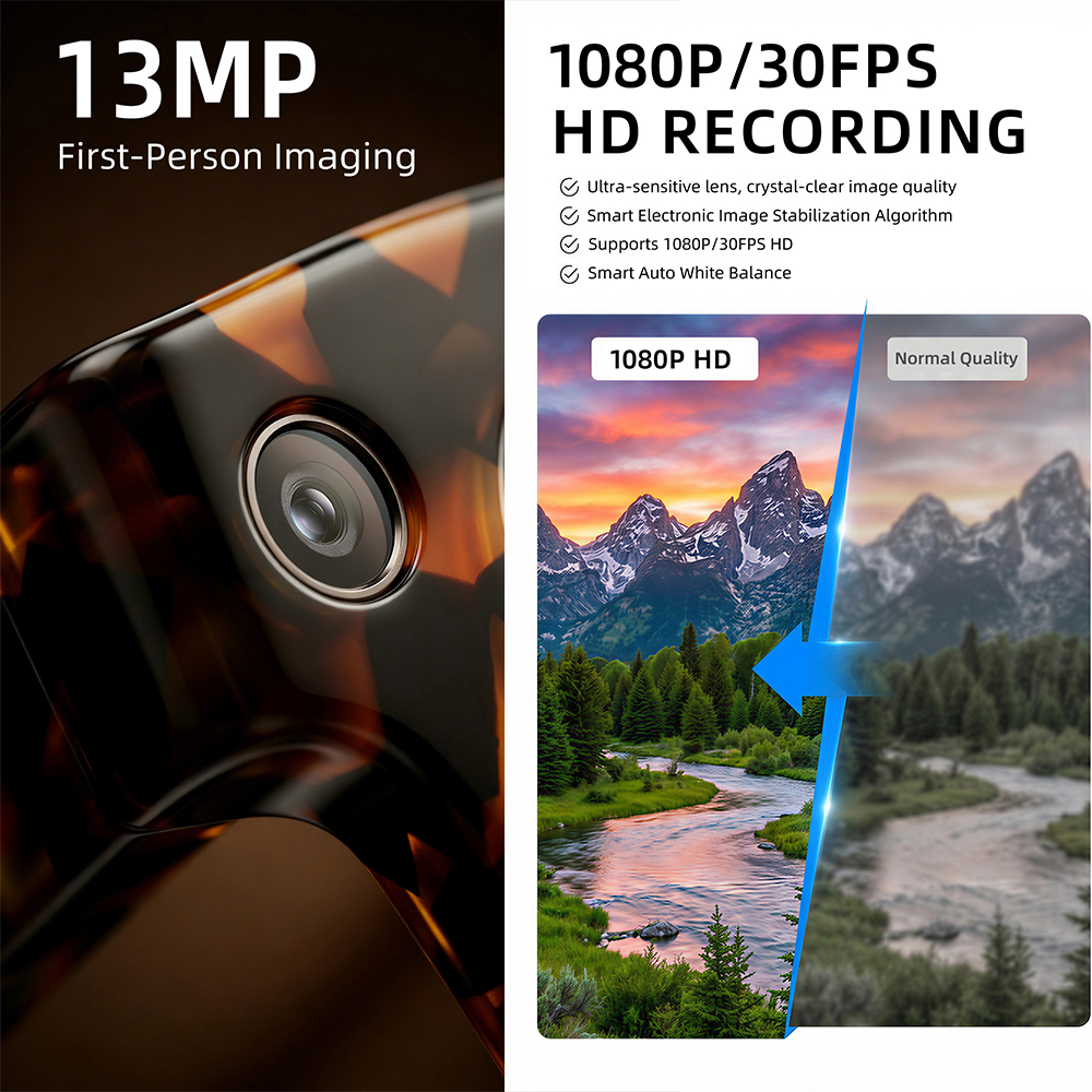 G600 Pro AI Smart Glasses 13MP - Audio Music To Video Ai ulasan dan harga