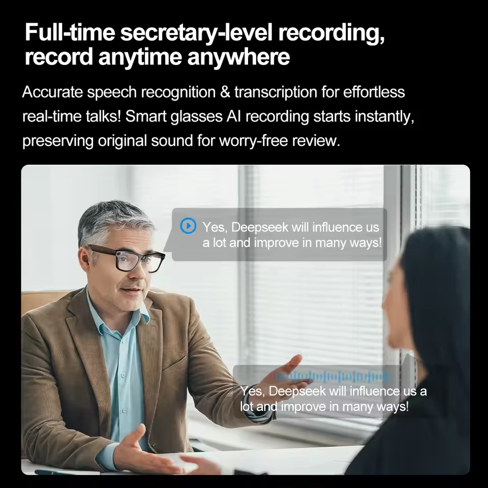 2026 New AI Smart Glasses with - Audio Music To Video Ai ulasan dan harga