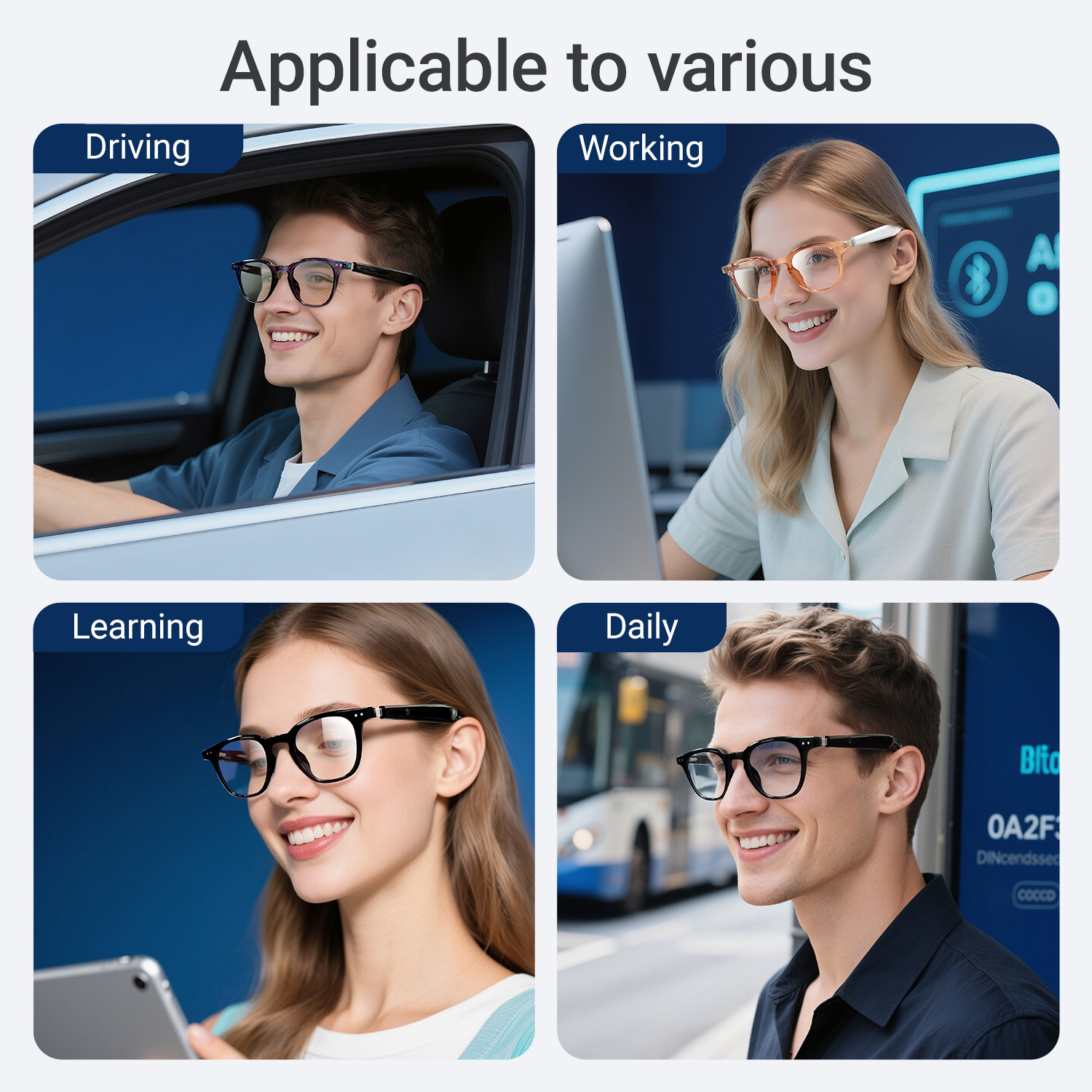 Photochromic Smart Glasses Ant - Audio Music To Video Ai ulasan dan harga