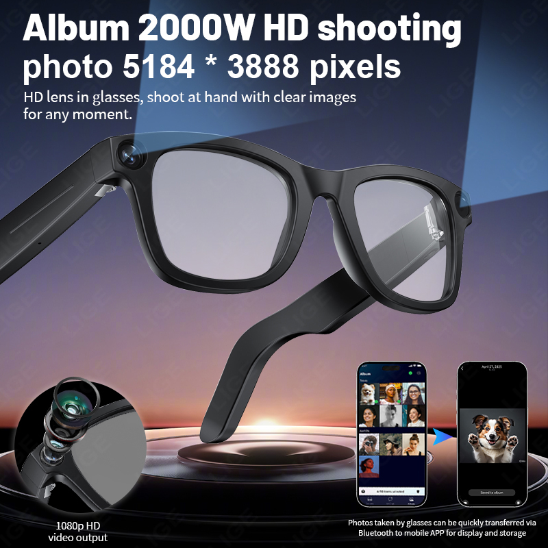 AI Smart Glasses Camera 800W B - Audio Music To Video Ai ulasan dan harga